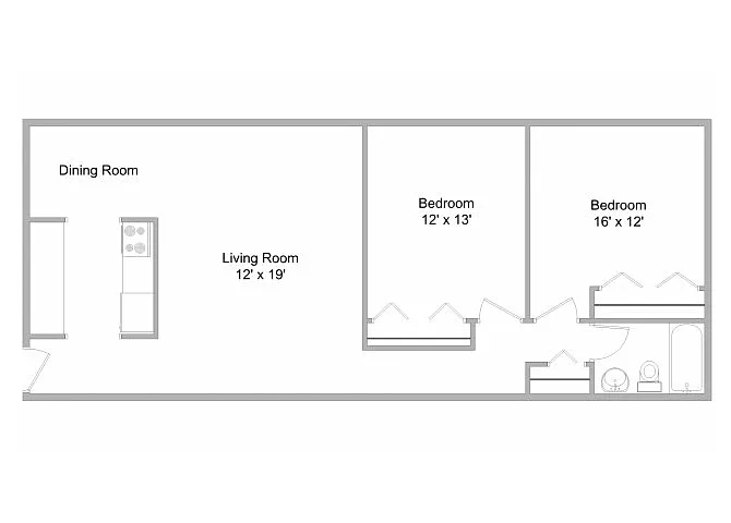 Floor plan Two Bedroom