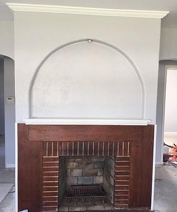 Living room fireplace