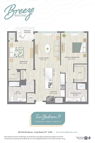Floor plan B9 - Two Bedroom