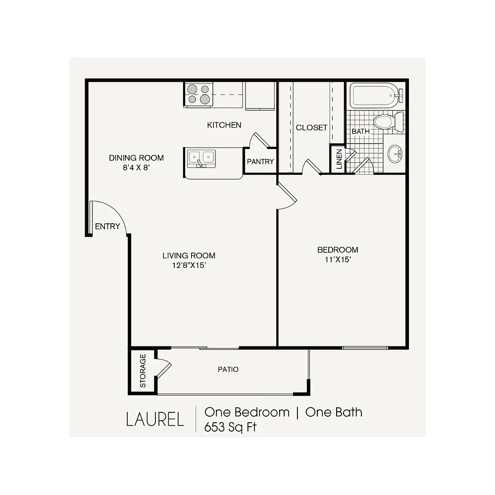 Floor plan 2 bedroom 2.5 bathroom