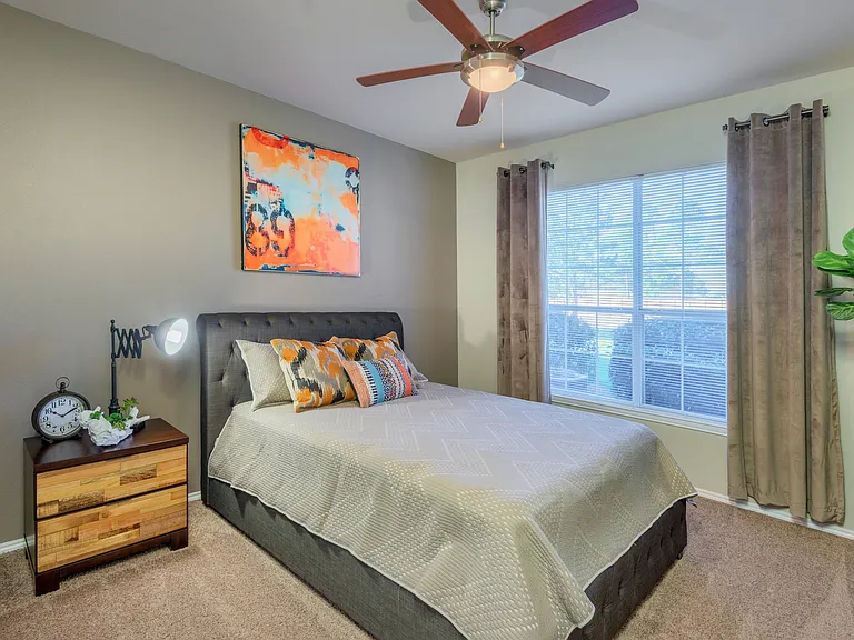 Spacious Bedroom with Ceiling Fan