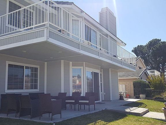 Backyard with lake access