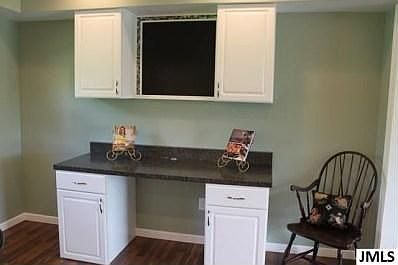 Desk area in kitchen