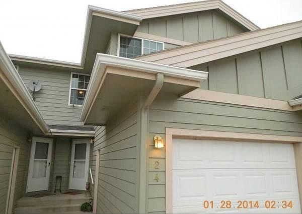 front of the house; 1 car garage