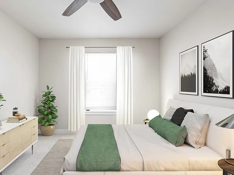 Bedroom with Large Window