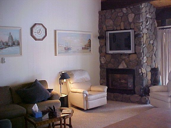 Fire Place with TV built in.