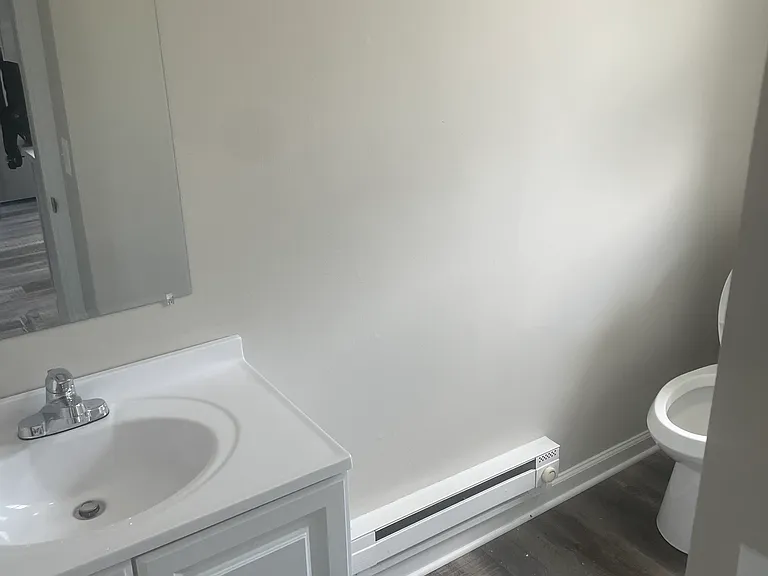 Newly remodeled bath (tub shower not shown)