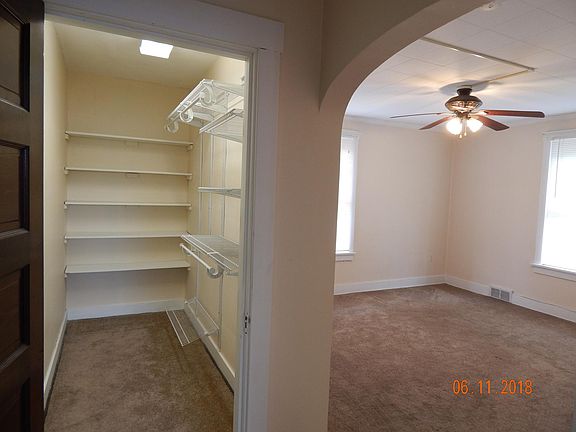 Master bedroom with walk in closet