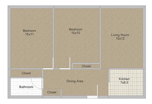 Floor plan Carriage Hills- two bedroom