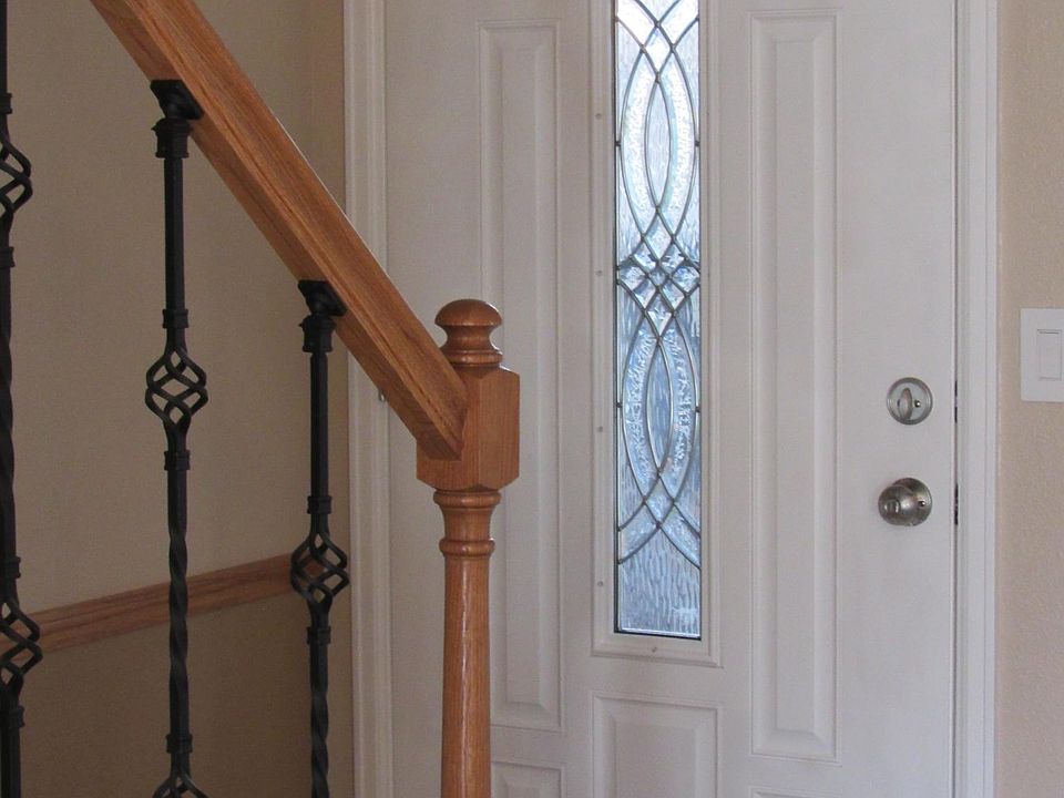 Front door and stairs