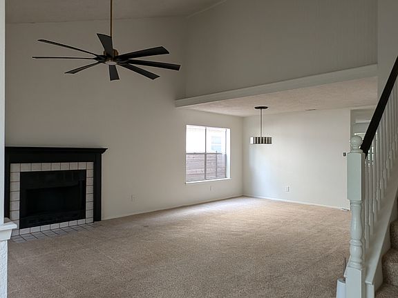Living room and dining room