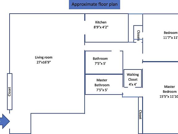Approximate floor plan.