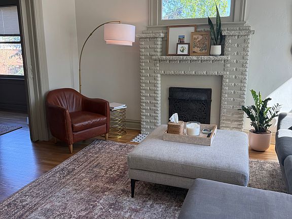 Family room at the top of the stairs