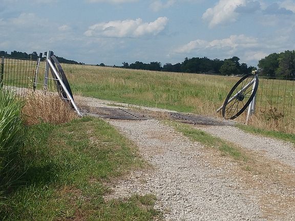 Cattle guard main entrance.