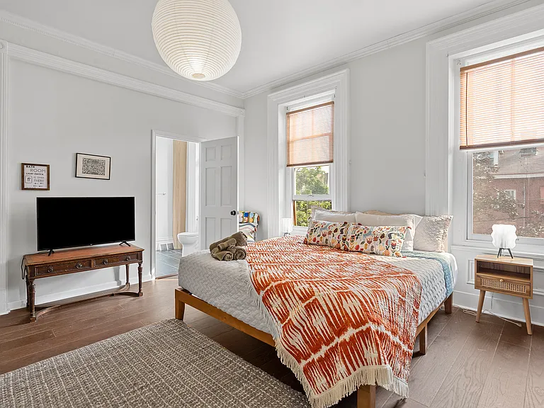 Master bedroom with bathroom