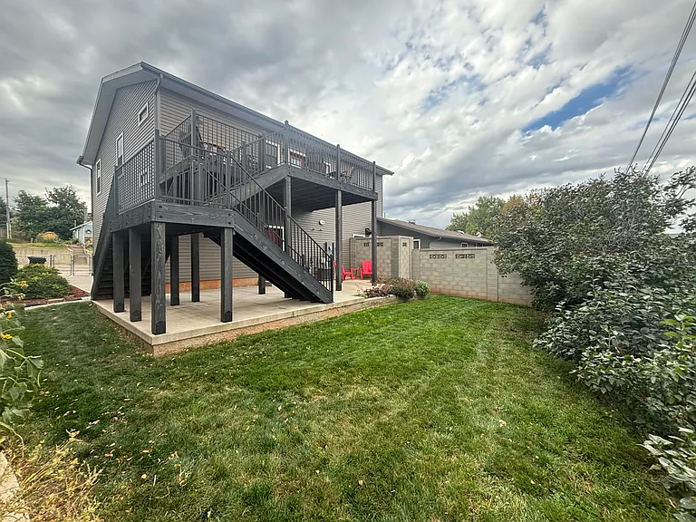 deck from backyard
