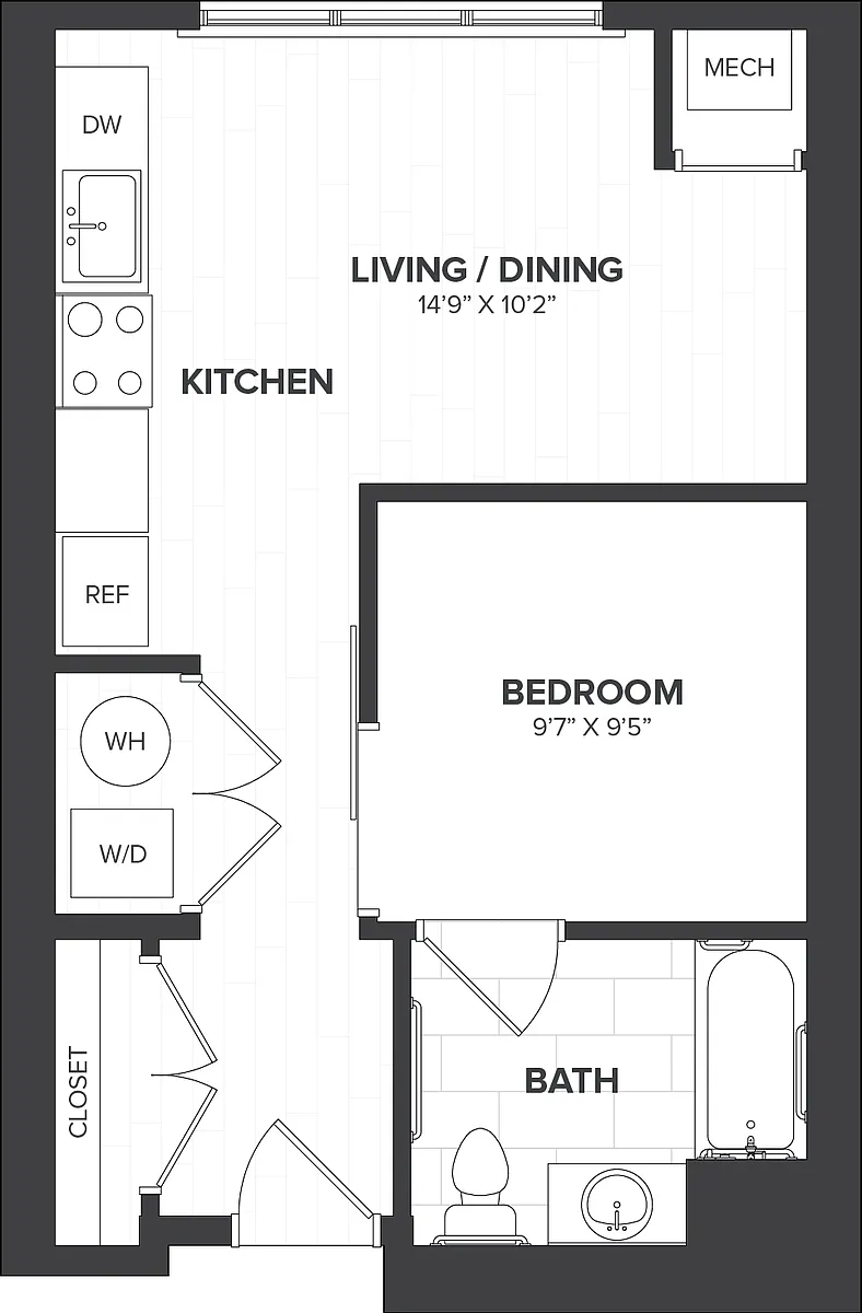 Floor plan Studio Alcove-S2