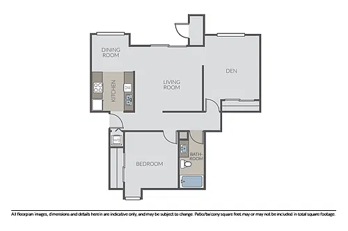 Floor plan Plan 1D + Den