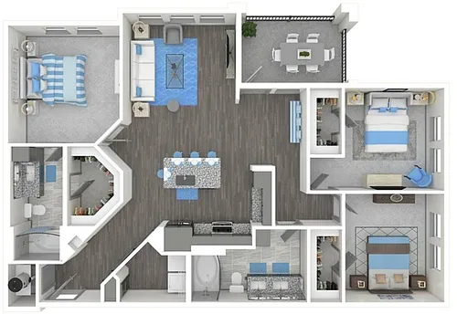 Floor plan C4-The Painting | 1,353 SF