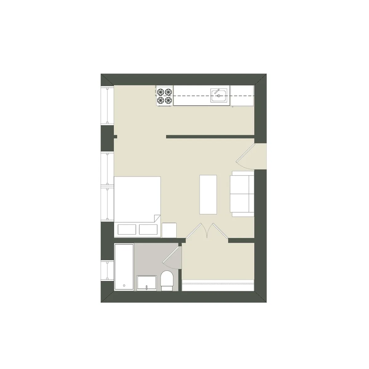Floor plan Studio