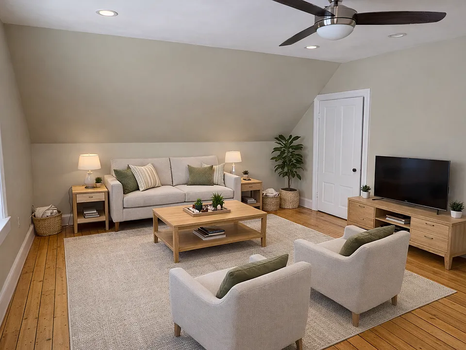 Living Room Angle 1 (AI staged furnishings)