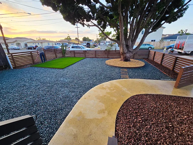 Beautiful front yard looking from big windows