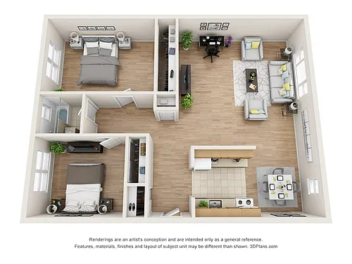 Floor plan 2 Bedrooms