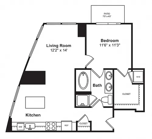 Floor plan A28 1Bed1