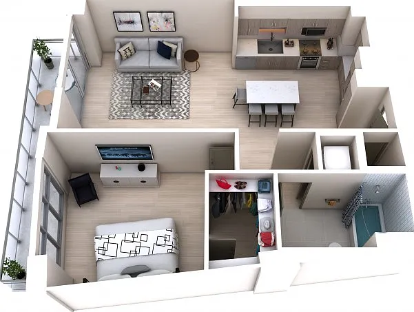 One Bedroom One Bath (819) One Bedroom One Bath (819)