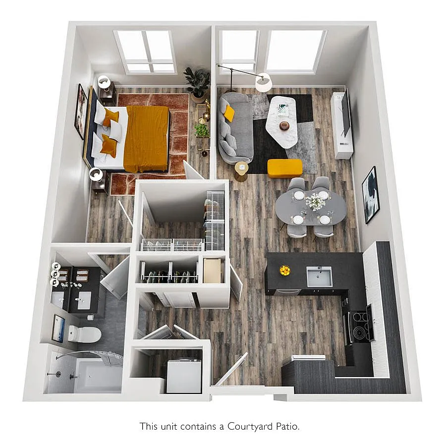 Floor plan 1x1 MFTE