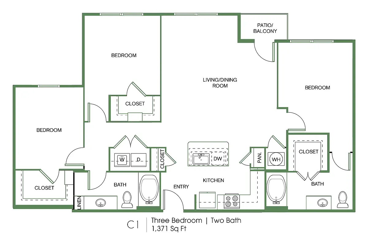 Floor plan 3 bed 2 bath