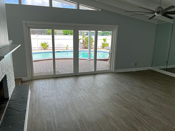 Living Room with vaulted ceiling
