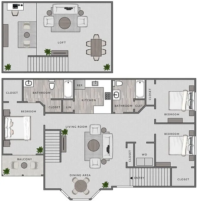 Floor plan C3 - 3x2L