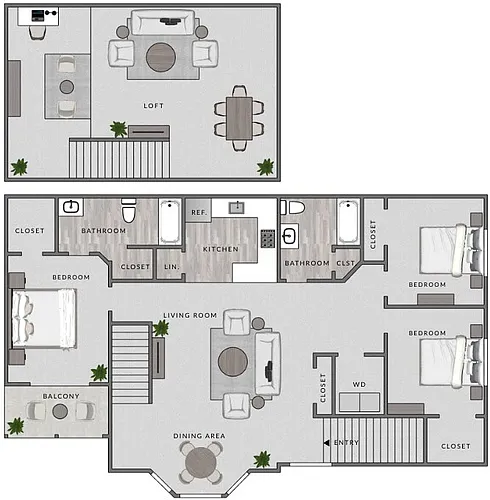 Floor plan C3 - 3x2L
