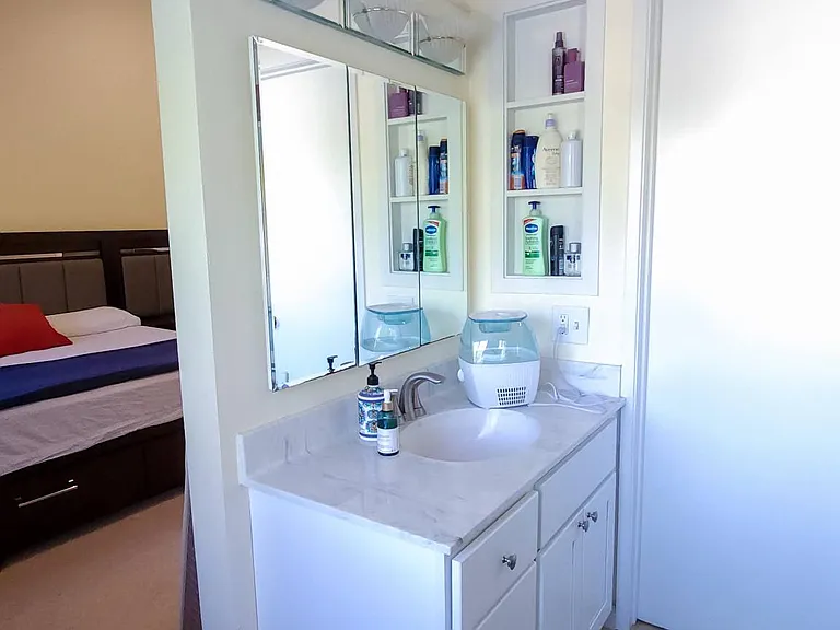 Master vanity with full closet