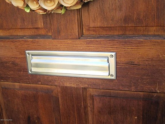Mail slot in front door