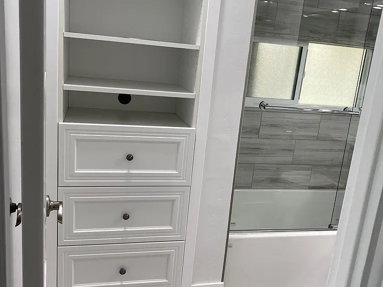 Additional storage in bathroom