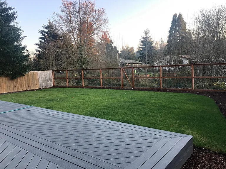 View of Backyard. Dunawi Creek behind.