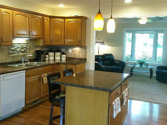 Expansive kitchen and living room