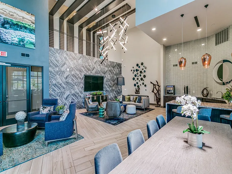 Spacious resident lounge