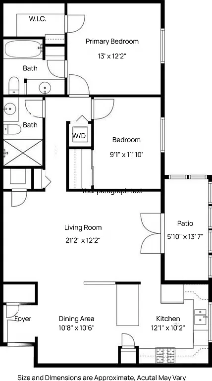2 bed, 2.0 bath, 1030 sqft, $2,800 — Photo 2