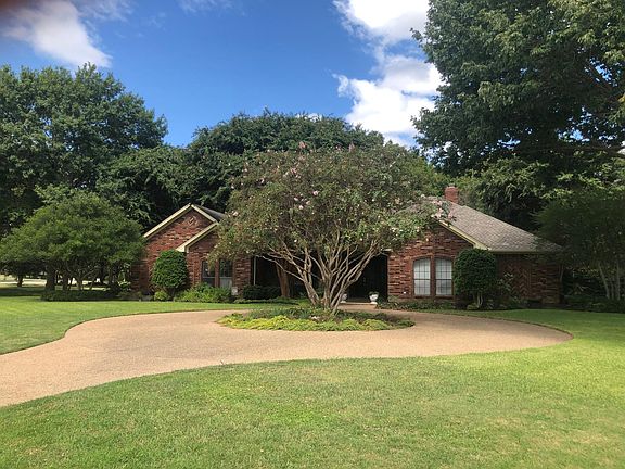 Front of house with circular driveway