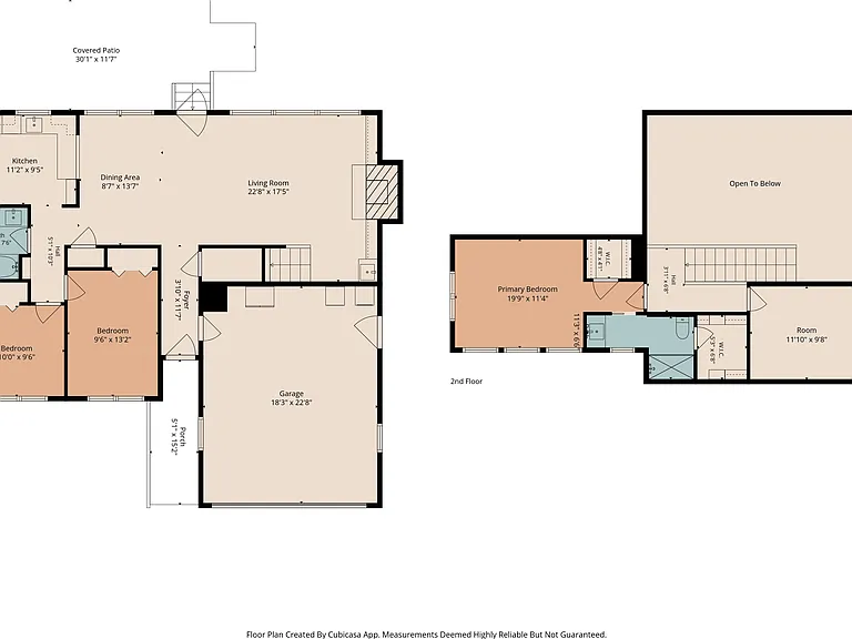 Floor plan for both floors.