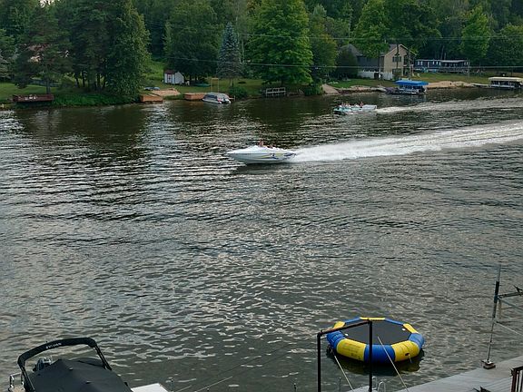 Standing on the main level deck