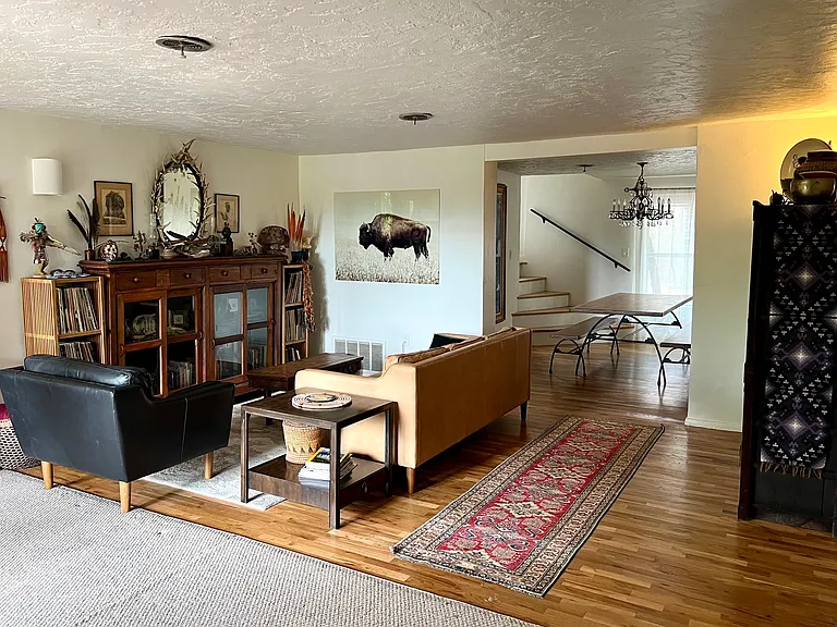 Living room looking into dining room
