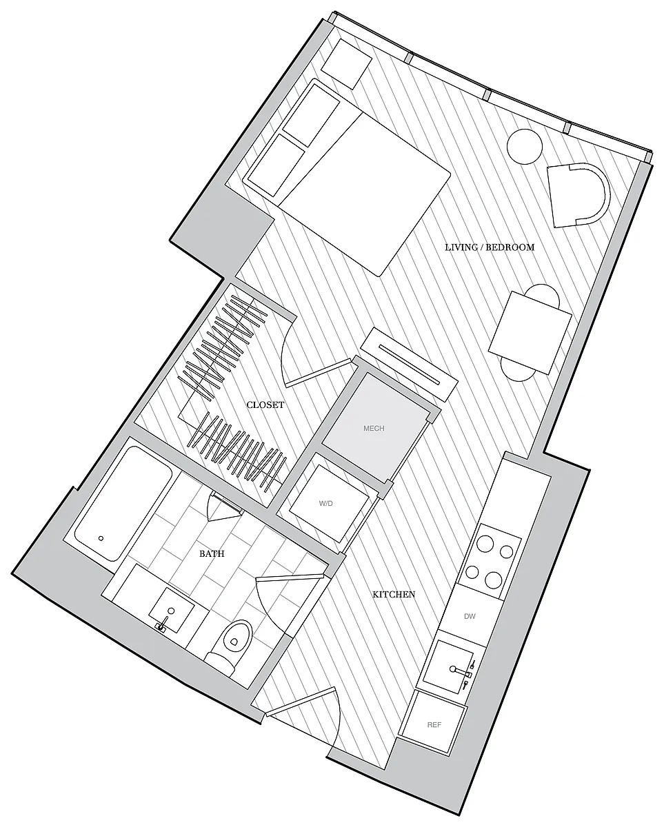 Floor plan Studio SA