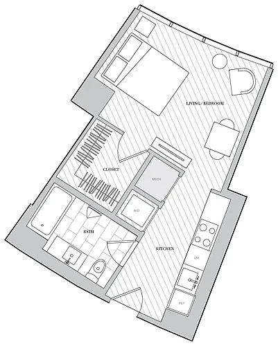 Floor plan Studio SA