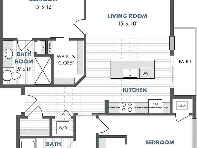 Floor Plan D3 | The Junction | Apartments in Menomonee Falls, WI Floor Plan D3 | The Junction | Apartments in Menomonee Falls, WI