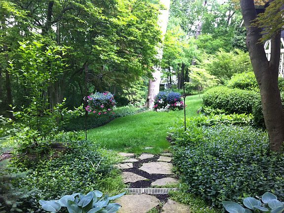 New flower beds & paths