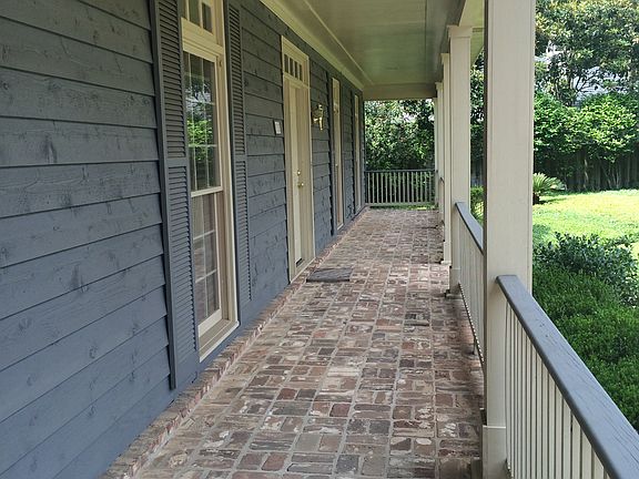 Long covered front porch